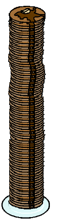 tall stack of pancakes